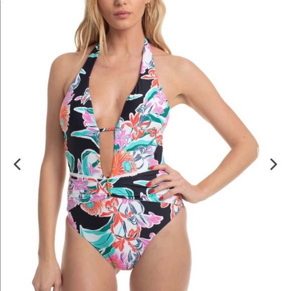 NWT $152 TRINA TURK US 4 TROPIC WAVE ONE PIECE - Picture 4 of 12